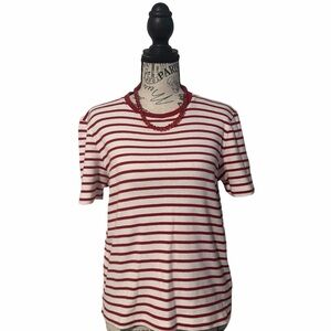 Lauren Ralph Lauren Striped Red and White Women's Top